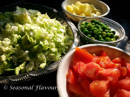 Ingredients for Cabbage Fry Bengali Style Recipe