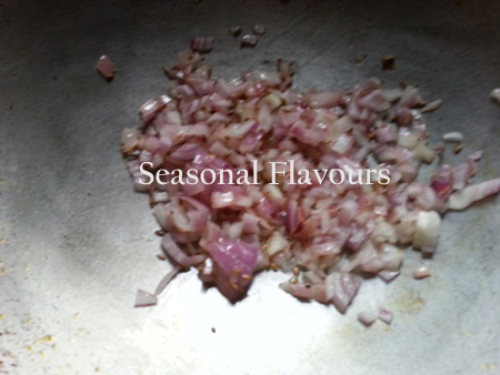 Fry onions for North Indian paneer recipe