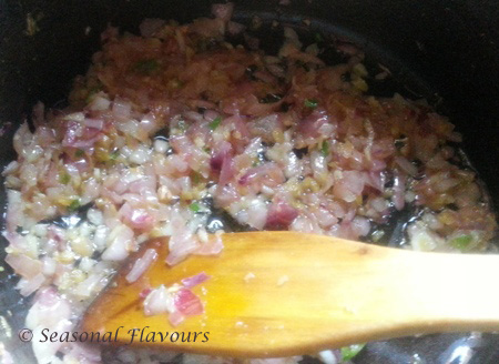 Fry onions for Pav Bhaji Mumbai Street Food recipe