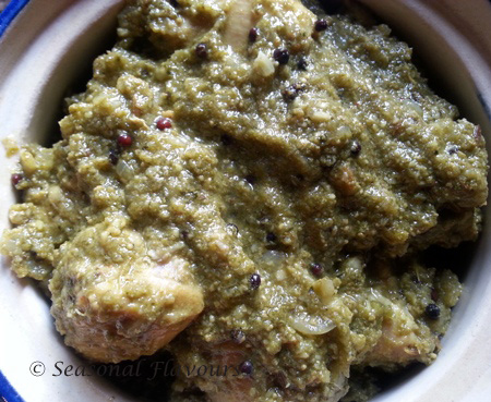 Green Chicken Masala Korma