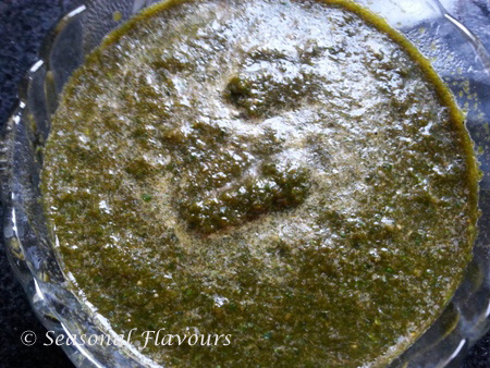 Green masala paste for Murgh Curry