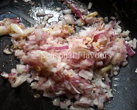 Stir-fry ginger, garlic, onions for Easy Stir Fried Rice Recipe