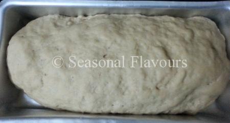 Place Whole Grain Bread dough in loaf tin