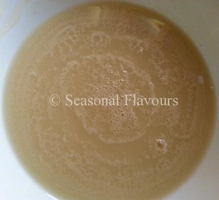 Dissolve yeast in warm water for Brown Bread
