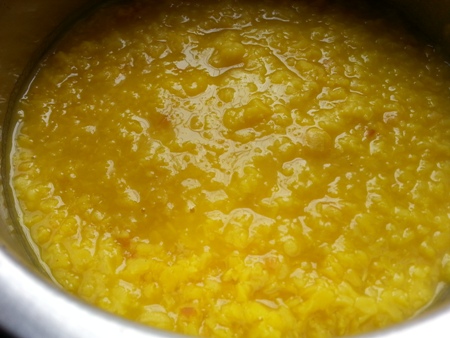 Boiled moong dal for Bengali dal