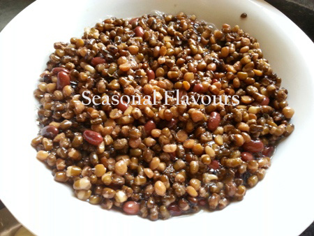 Cook the soaked lentils and beans for rich dal makhani