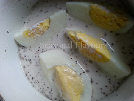 Dip boiled eggs is cornflour batter for Chinese honey eggs recipe