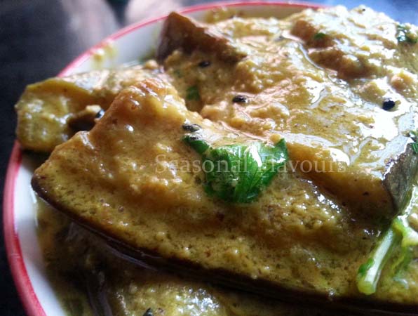 Shorshe Doi Begun Bengali Recipe
