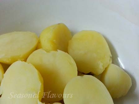 Boiled potatoes for alu chaat