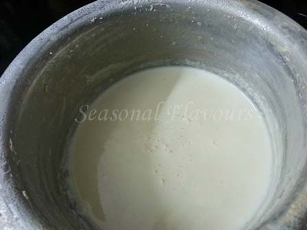 Boil milk for rasgulla pudding recipe