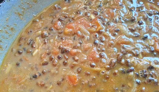 Add cooked lentils for maa ki dal recipe