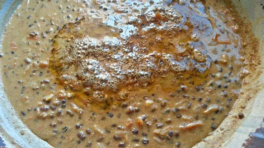 Temper dal for Indian black lentil recipe