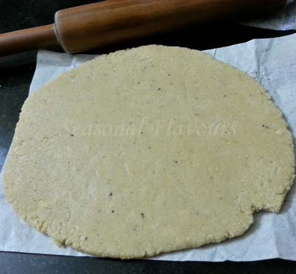 roll out cahew dough for cashew fudge