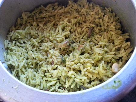 Cook Rice with cilantro