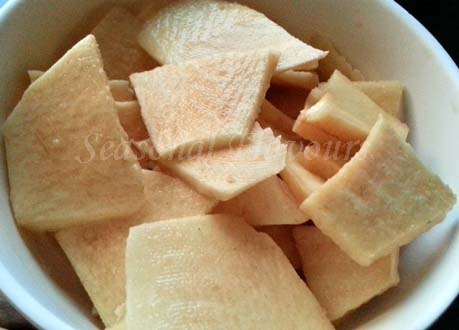 yam slices for Senai Kilangu Fry recipe