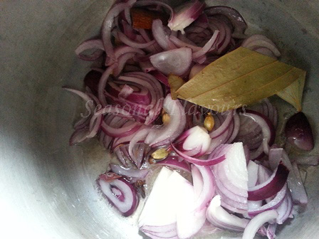 Tempering for Chole Biryani Recipe