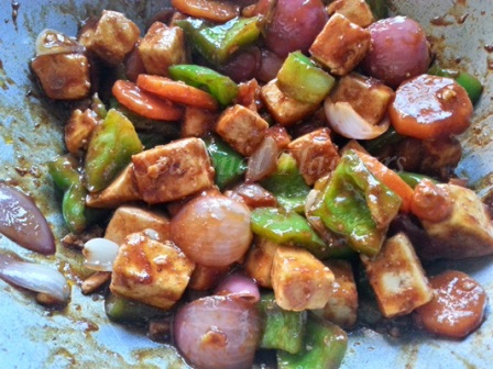 Paneer with vegetables Chinese style
