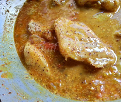 Add basa fish to kasundi mustard gravy