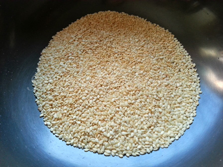Roast sesame seeds for rice recipe