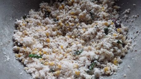 Mix the grated coconut with ingredients