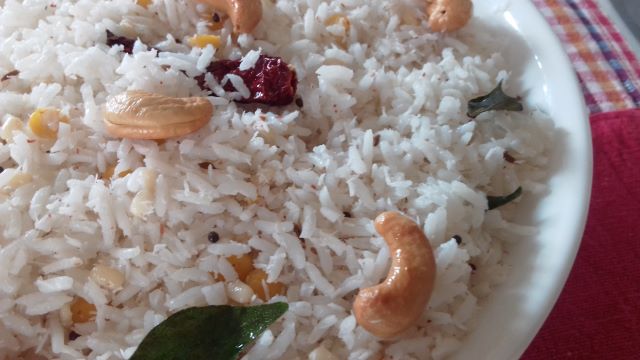 Coconut Rice with grated coconut