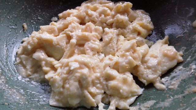 Custardy scramble with eggs
