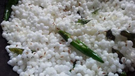 Mix khichri with sago pearls