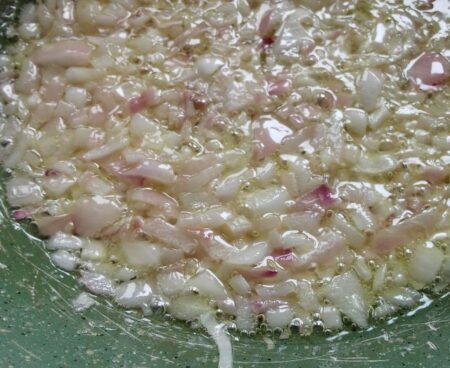 Soften the onions