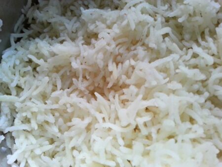 Cooked Rice for Karvepaku Annam