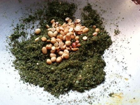 Add fried peanuts for Curry Leaf Rice
