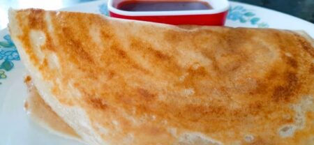 Instant bread Dosa Quick and Crispy is ready