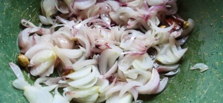 Saute onions for kalimirch recipe