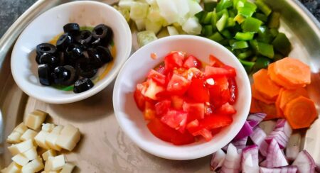 Tri Colour Rotini Pasta Salad ingredients