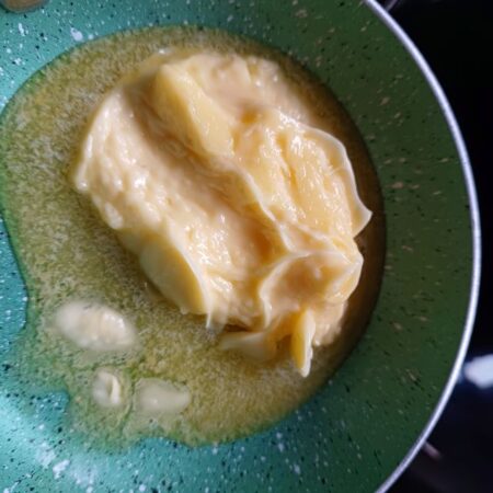 Melt butter for trifle