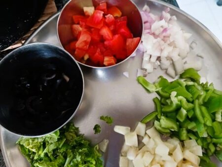 Quinoa salad ingredients