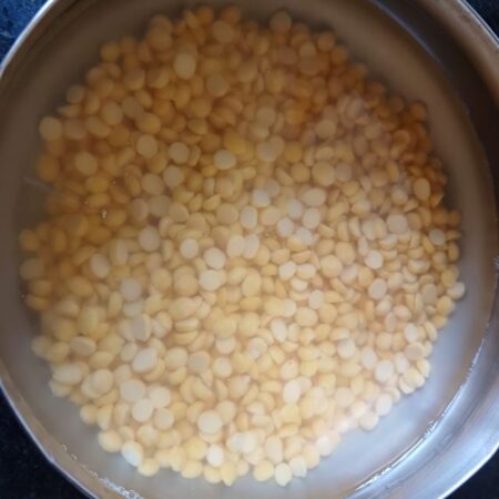 Soak the split chickpeas