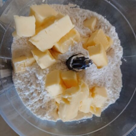 Add cubed butter