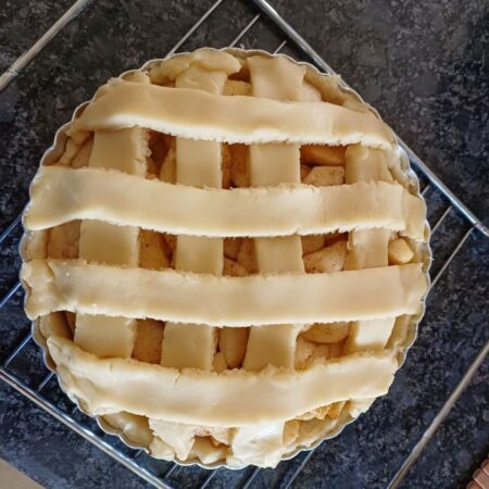 Lattice crust apple pie