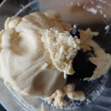 Add ice-cold water to pie dough