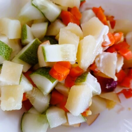 Combine Polish salad ingredients