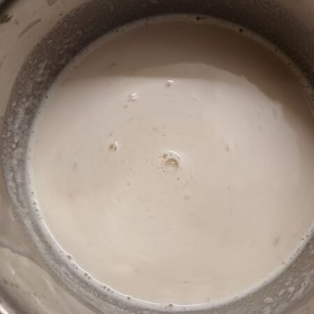 Simmer the milk mixture