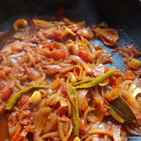 Cooked Onion Tomato for gravy