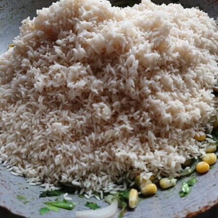 Rice for Spinach and Corn Pulao Recipe