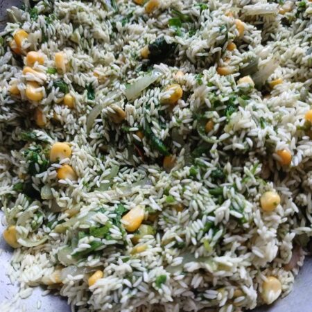 Mix Spinach Pulao ingredients
