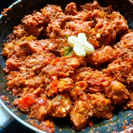 To Lahori Chicken Karahi Recipe add butter