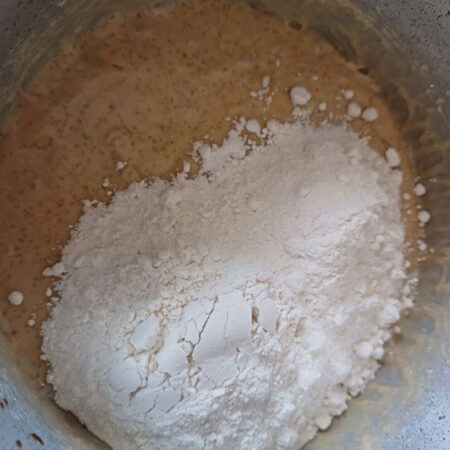 Add flour and baking powder