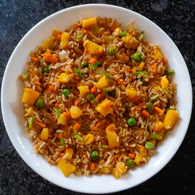 Pineapple Fried Rice Vegetarian Recipe With a Tropical twist