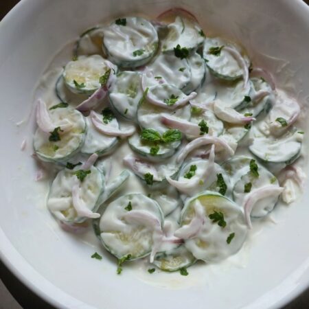 Chilled Summer Salad with cucumbers