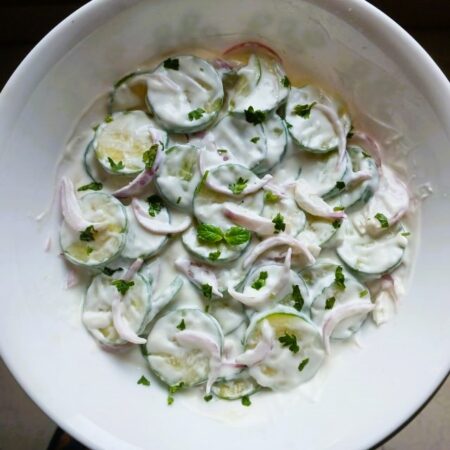 Refreshing Creamy Cucumber Salad