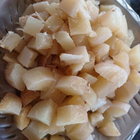 Tapioca peeled and cut into pieces